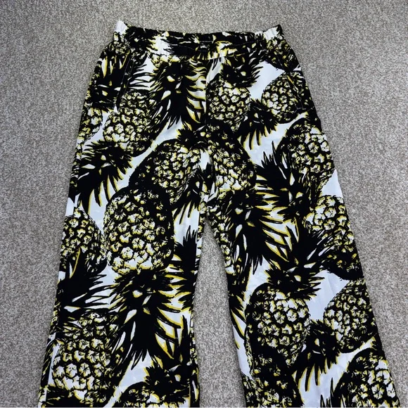 Tropical Pineapple Print Pants Womens size Small - Picture 2 of 8